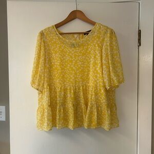 Yellow Floral Women's Top